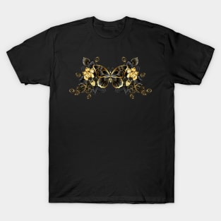 Jewelry Butterfly with Black Orchids T-Shirt